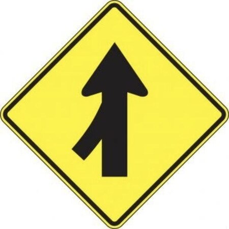 Accuform LANE GUIDANCE SIGN LEFT LANE MERGE FRW641HP FRW641HP